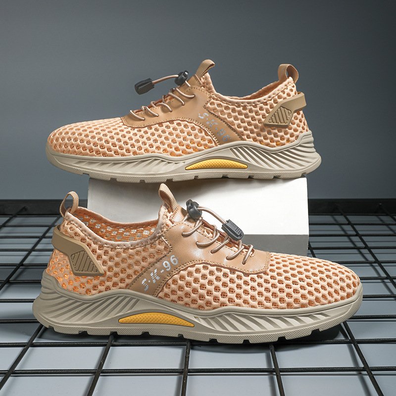 Men's casual shoes Men's genuine leather men's casual shoes Casual shoes Mesh breathable shoes