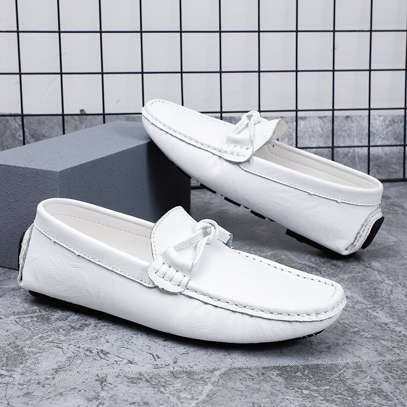 Men's shoes, casual leather shoes, breathable trendy shoes, casual shoes, versatile men's shoes, casual beans shoes