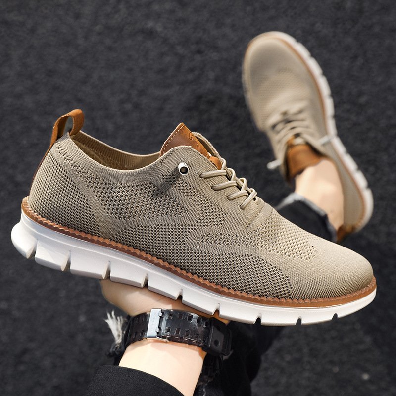 Flying men's shoes quality thick mesh men's casual shoes high quality sports trendy shoes men's shoes