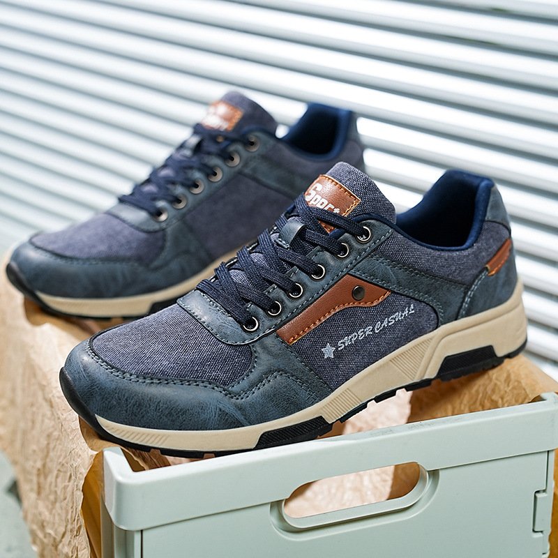 Men's casual leather shoes men's casual men's shoes style retro outdoor casual men's shoes