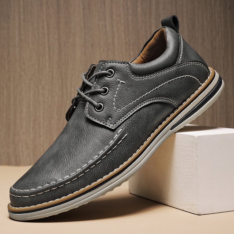 Men's shoes, casual leather shoes, genuine leather breathable trendy shoes, casual leather shoes, handmade men's leather shoes