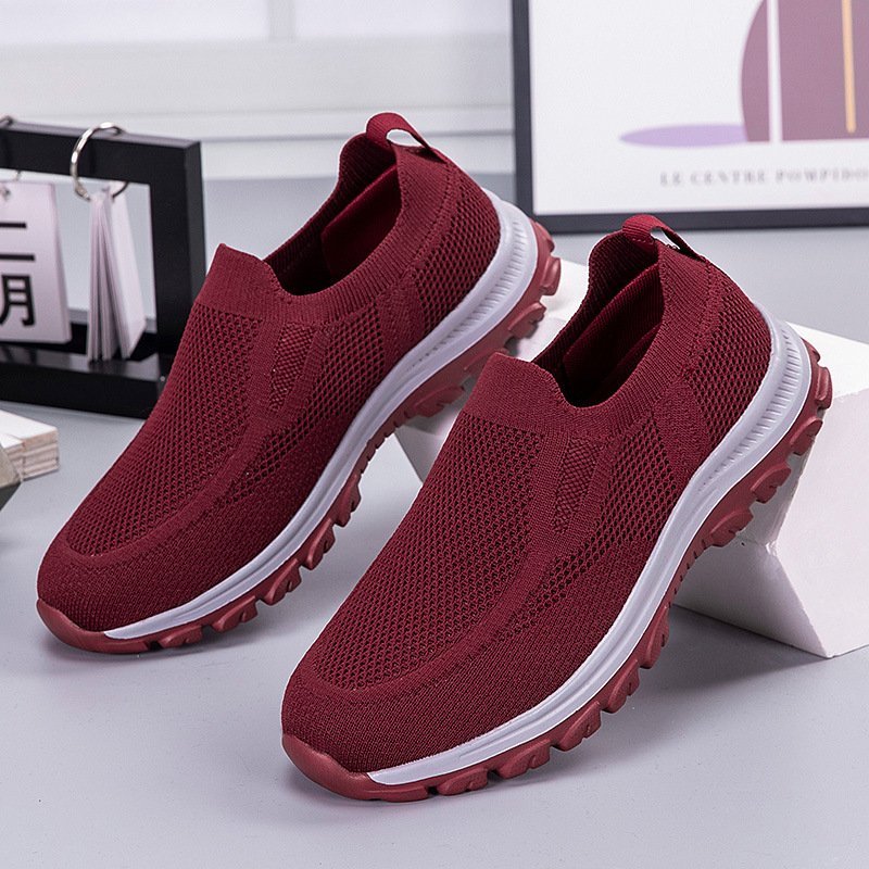 Men and women casual shoes outdoor lightweight soft men and women shoes old men shoes mom shoes dad shoes middle old walking shoes