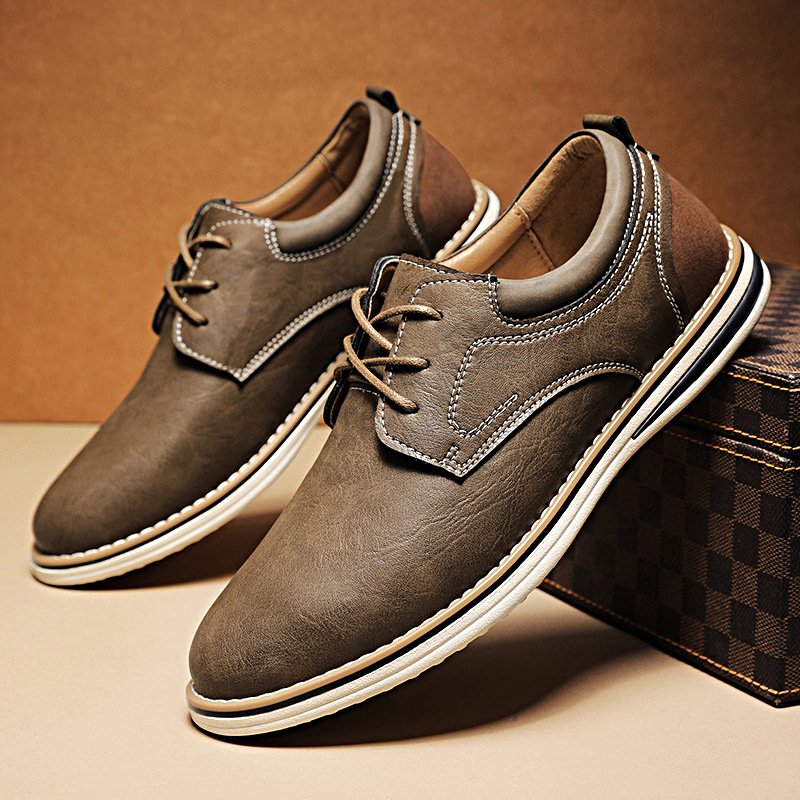 Men's shoes, casual leather shoes, genuine leather breathable trendy shoes, casual leather shoes, handmade men's leather shoes