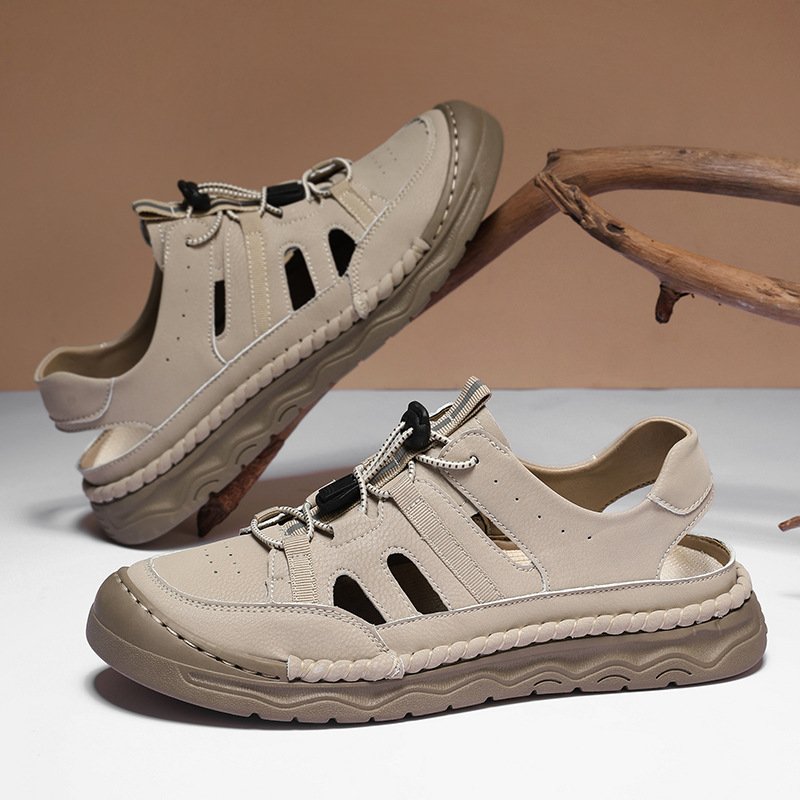 Handmade men's sandals sandals genuine leather sandals classic beach shoes men's sandals