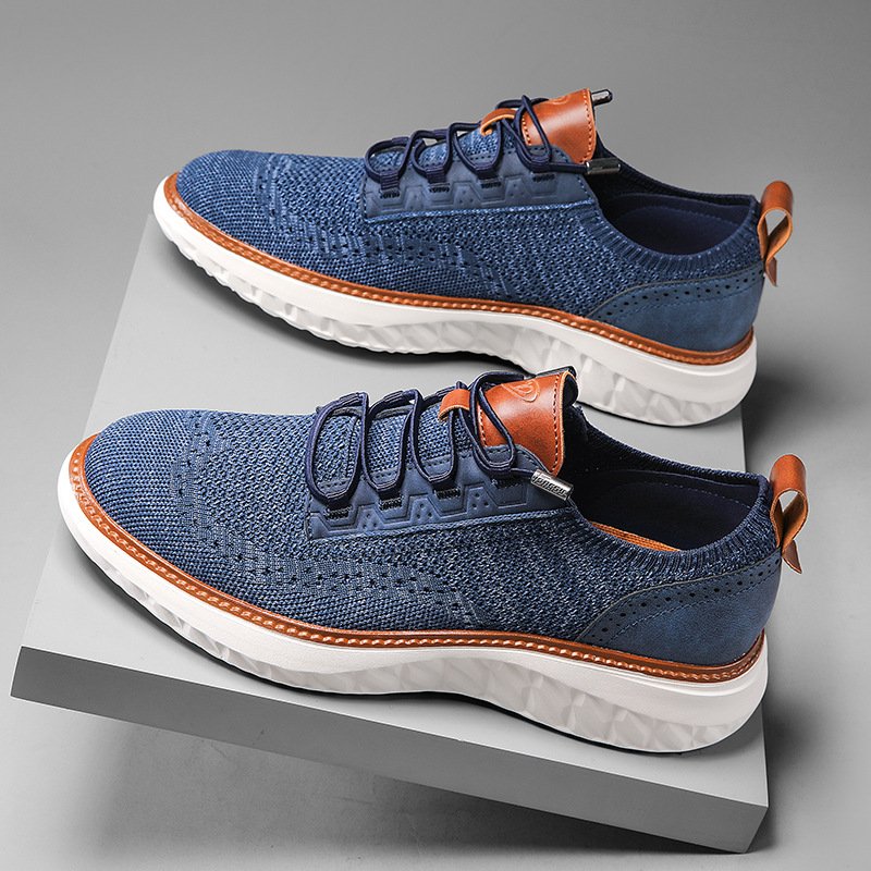 Men's shoes casual shoes flying knitted breathable shoes trendy casual shoes sports men's shoes