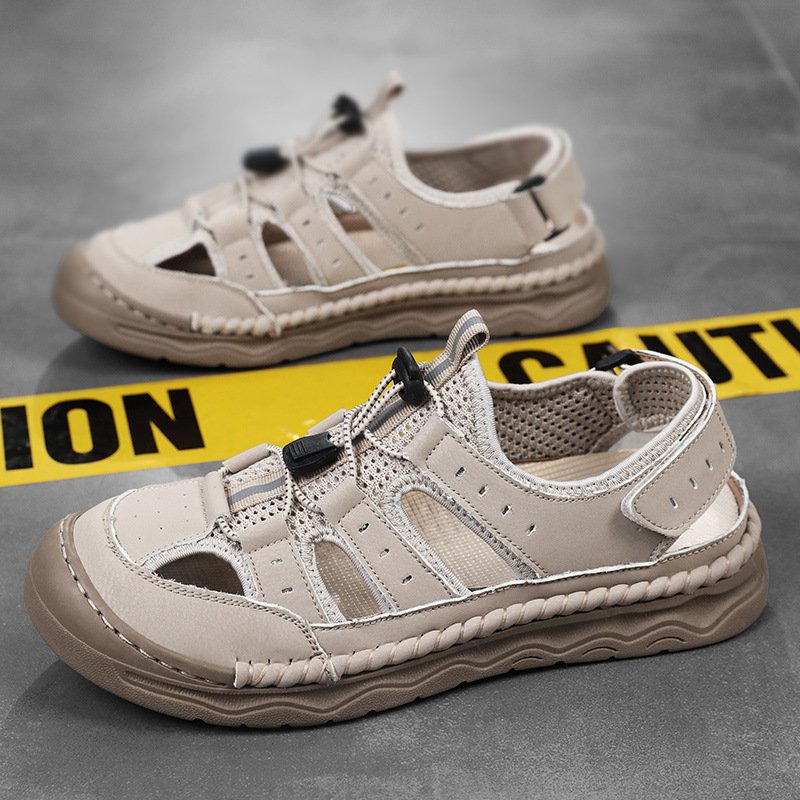 Handmade men's sandals genuine leather sandals classic beach shoes men's sandals