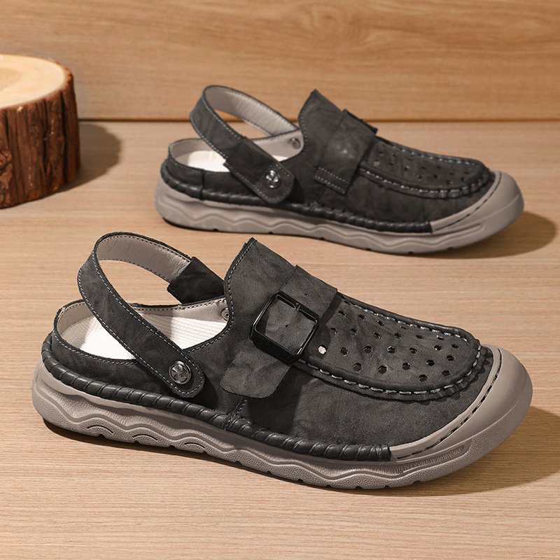 Classic men's sandals sandals genuine leather sandals retro beach men's outdoor sandals