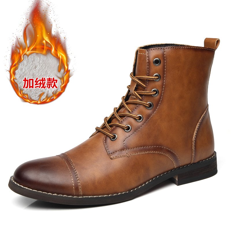 Men's boots, men's leather shoes, hand-sewn men's shoes, genuine leather shoes, men's casual leather shoes, Martin boots