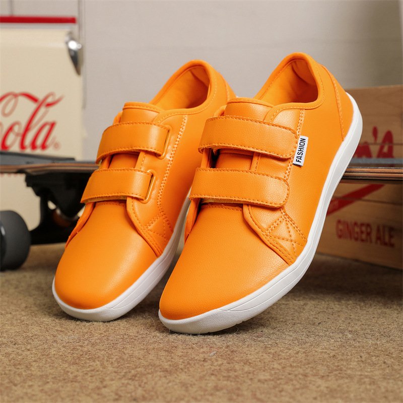 Bigfoot shoes men and women casual shoes leather wide toe barefoot shoes Velcro men and women widened casual shoes