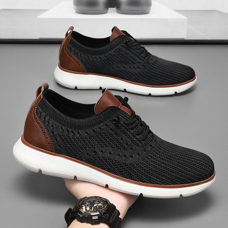 Men's sports casual shoes men's flying knitting men's shoes men's casual shoes