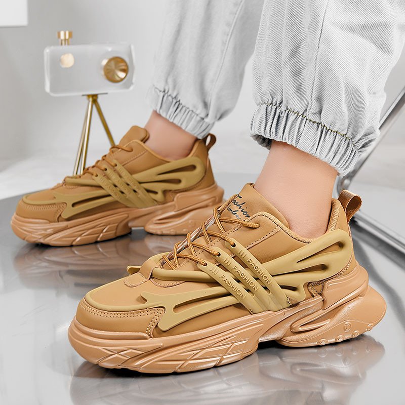 Men's sports shoes, fashionable board shoes, student sports thick sole height-enhancing casual men's shoes, men's dad shoes