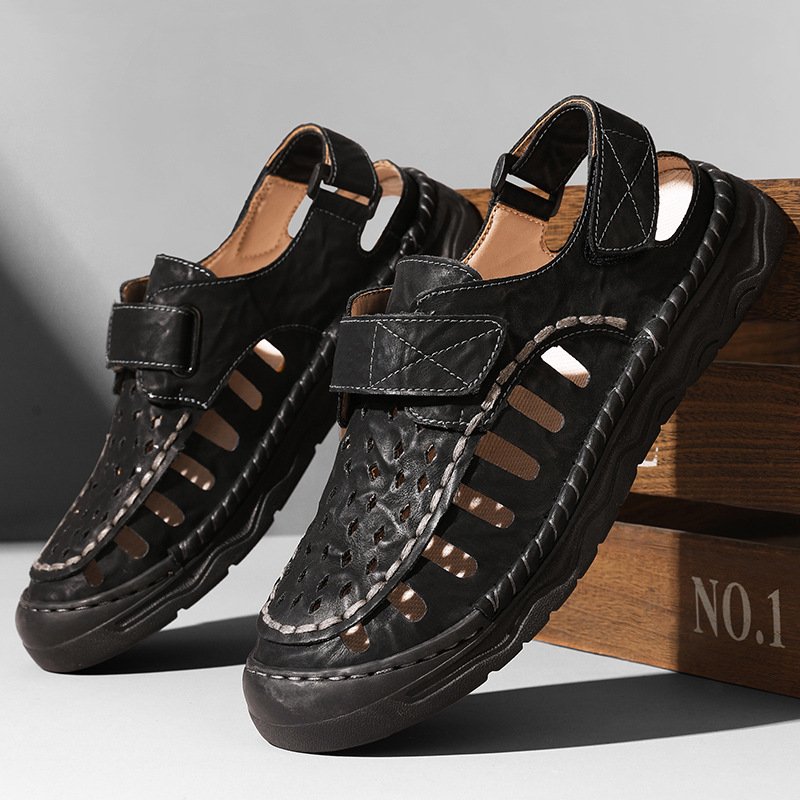 Men's Sandals Sandals Genuine Leather Sandals Retro Beach Men's Sandals