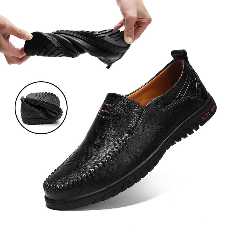 versatile men's shoes casual leather shoes genuine leather breathable shoes old men's shoes handmade leather shoes men's shoes
