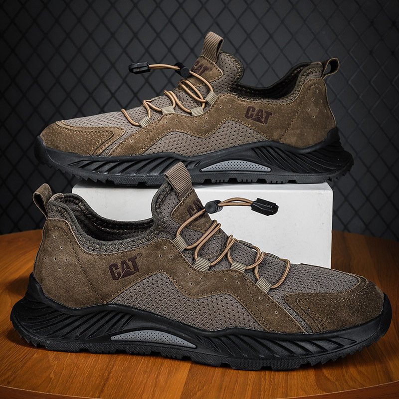 Men's shoes genuine leather sports and casual shoes trendy breathable lightweight men's shoes outdoor hiking sports shoes