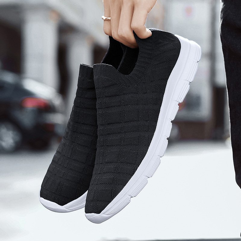 Men and women's sports shoes versatile flying knit couple's sports shoes lightweight men and women's jogging shoes shoes