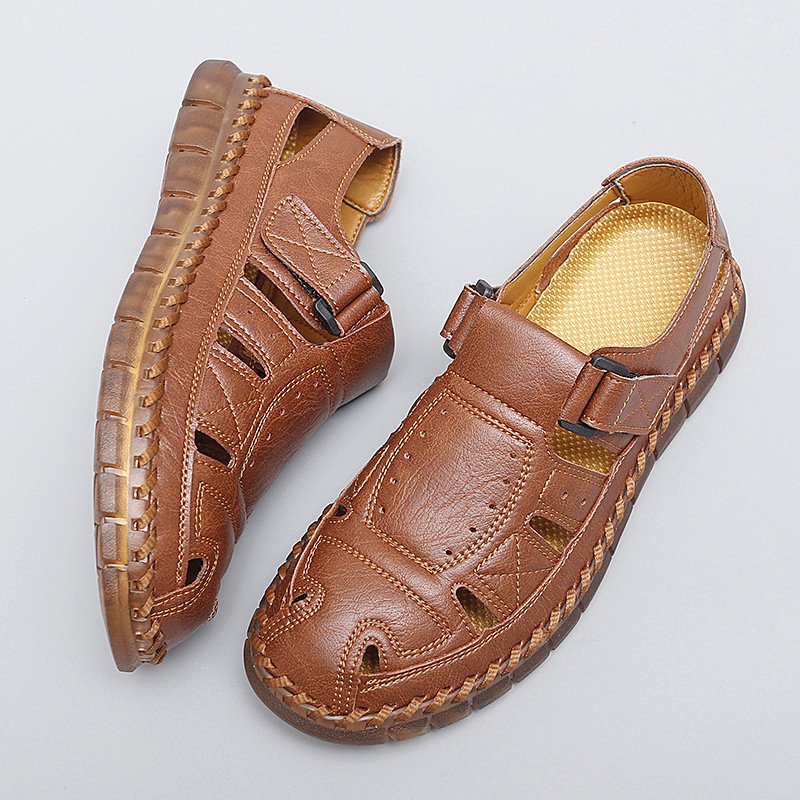 Casual men's sandals genuine leather sandals casual men's shoes men's outdoor leather sandals