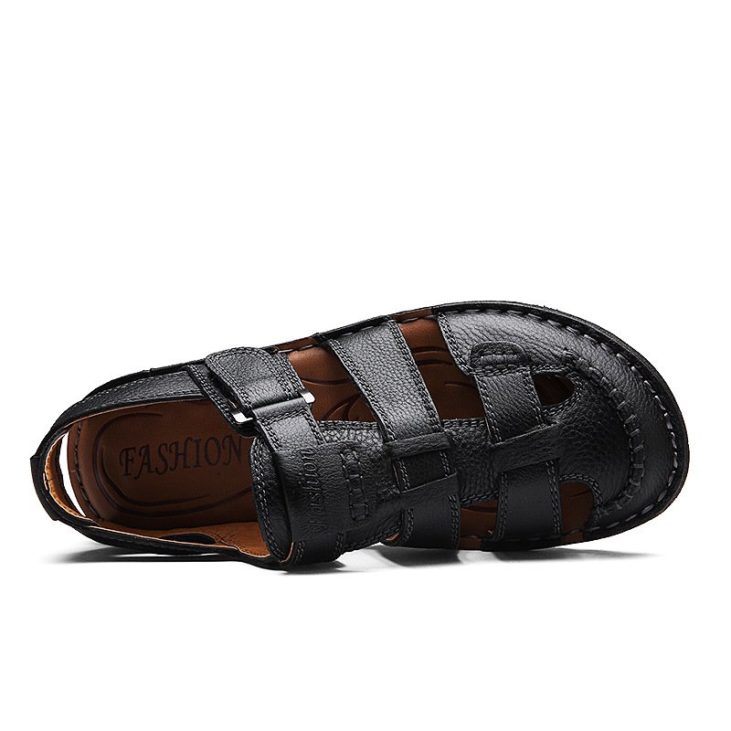 Men's sandals genuine leather sandals casual fashion men's sandals dad old men's shoes men's sandals