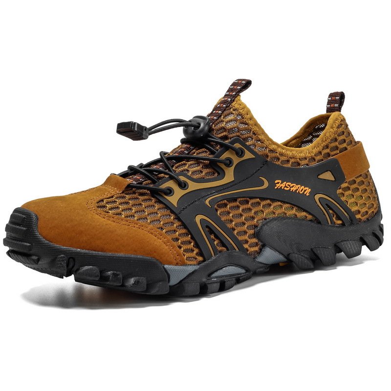 Casual men's shoes outdoor hiking trekking shoes handmade breathable hiking sports dad men's shoes