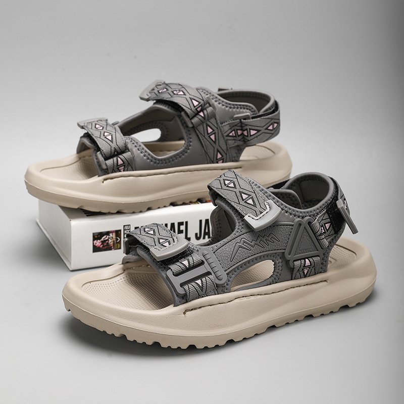 Thick-soled men's sandals men's beach sandals retro outdoor non-slip men's sandals