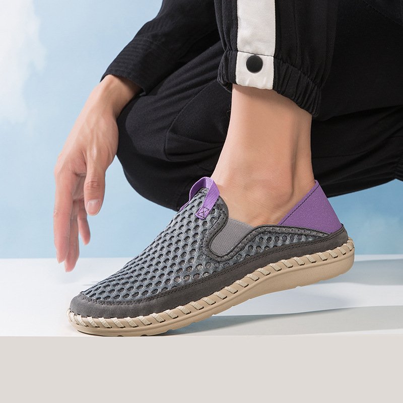 Men's casual shoes Handmade shoes Breathable men's casual leather shoes Men's casual mesh shoes